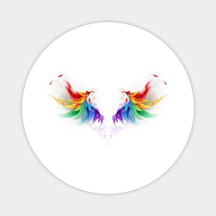 Fluffy Rainbow Wings (with shadow) Magnet